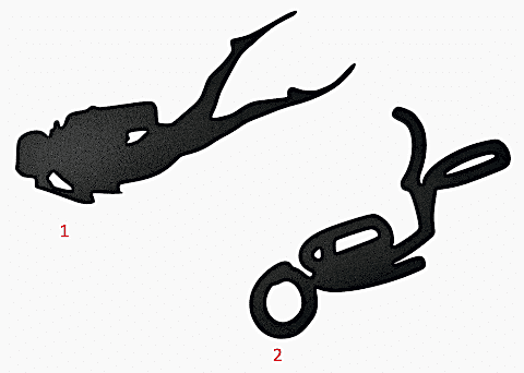 Scuba Dalgıç Figürlü  Yapışkanlı Duvar Süsü