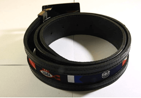 Scuba Siyah Deri Kemer-Çizgili D1 Toka