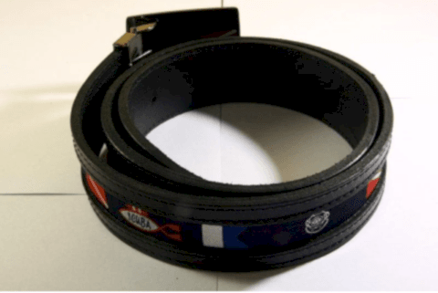 Scuba Siyah Deri Kemer-Desenli D2 Toka